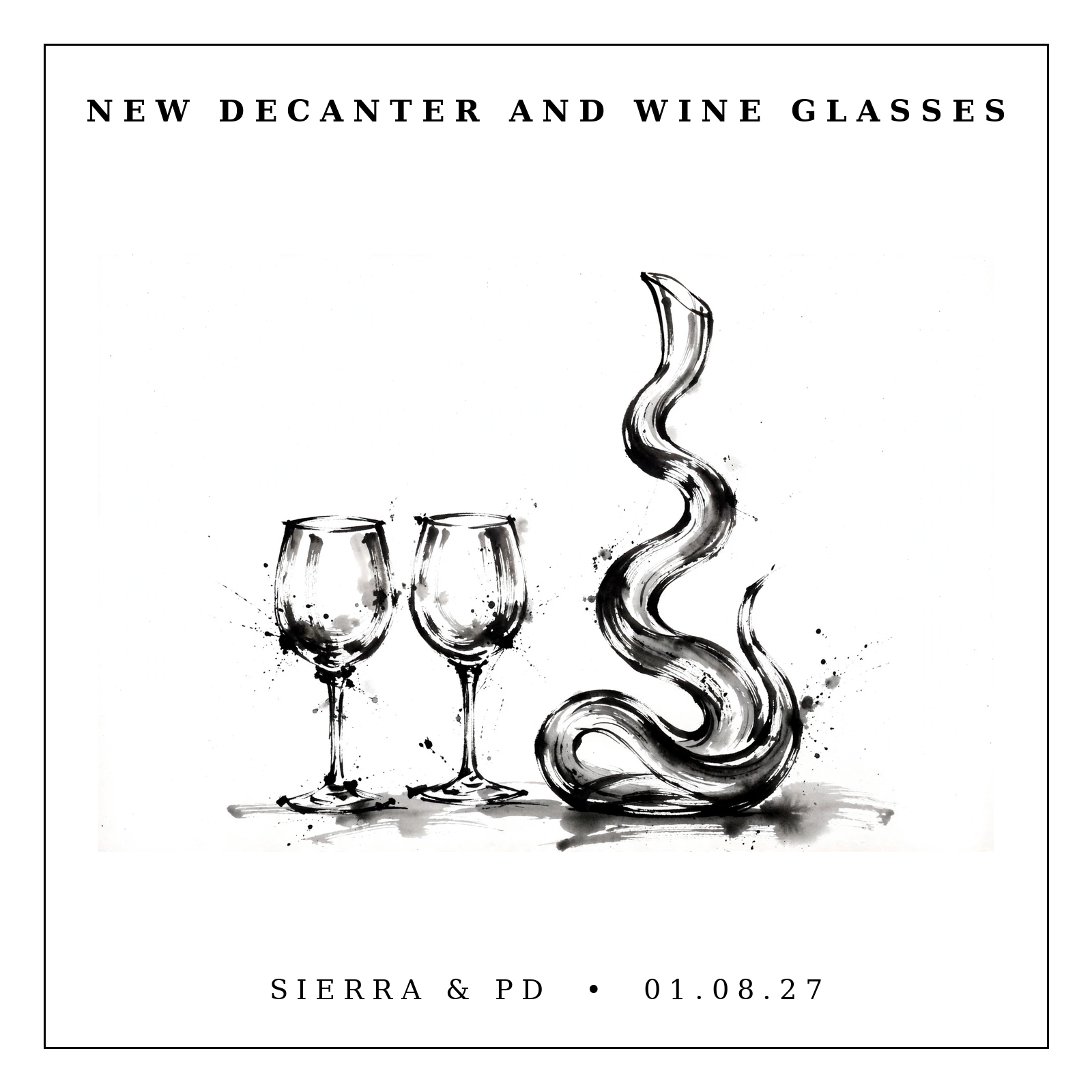 New Decanter and Wine Glasses